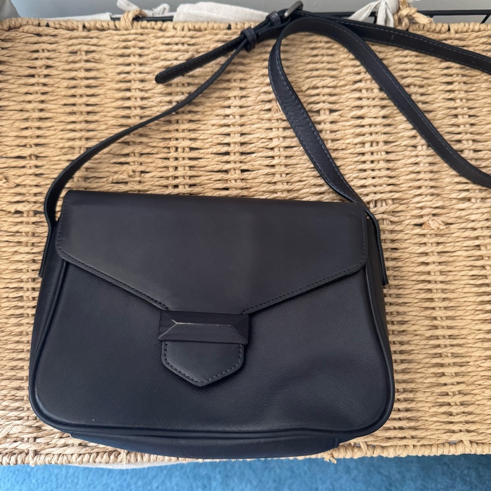 IVTG Leather Black Bag Crossbody Shoulder